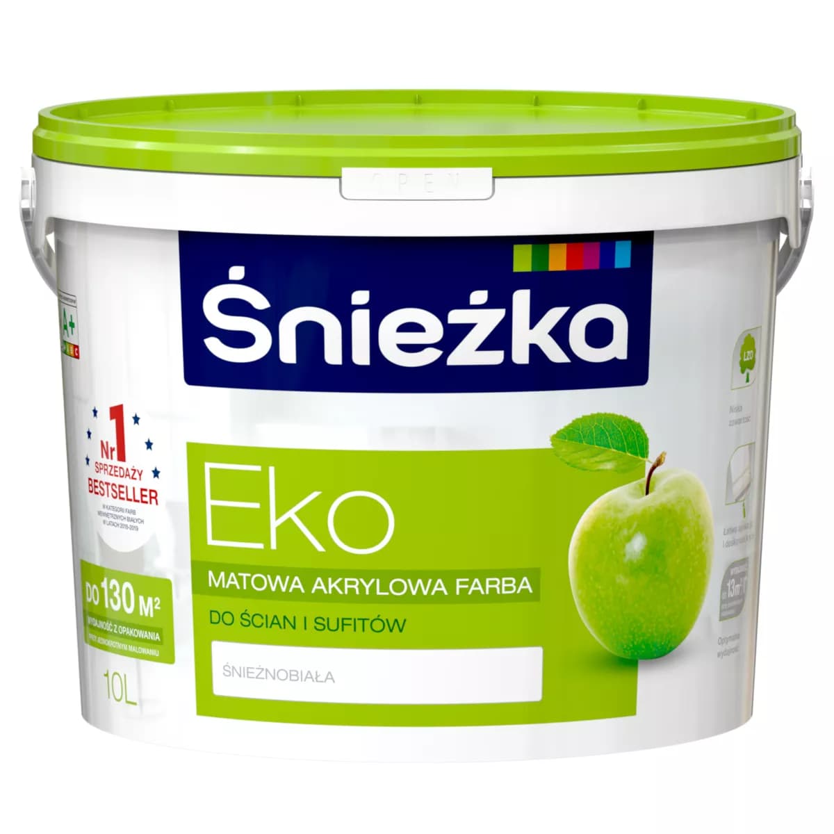 Farba akrylowa Śnieżka Eko biała 10 l