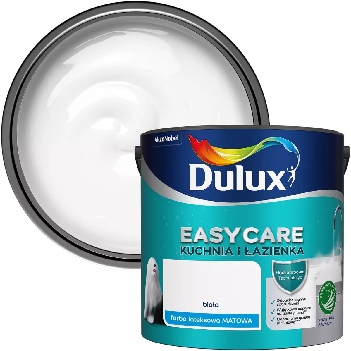 Farba Dulux EasyCare Kuchnia i Łazienka biały 2,5 l