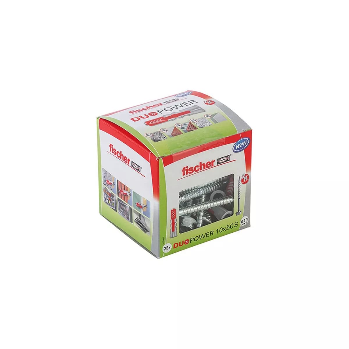 Kołek uniwersalny Fischer Duopower 10 x 50 z wkrętem 25 szt.
